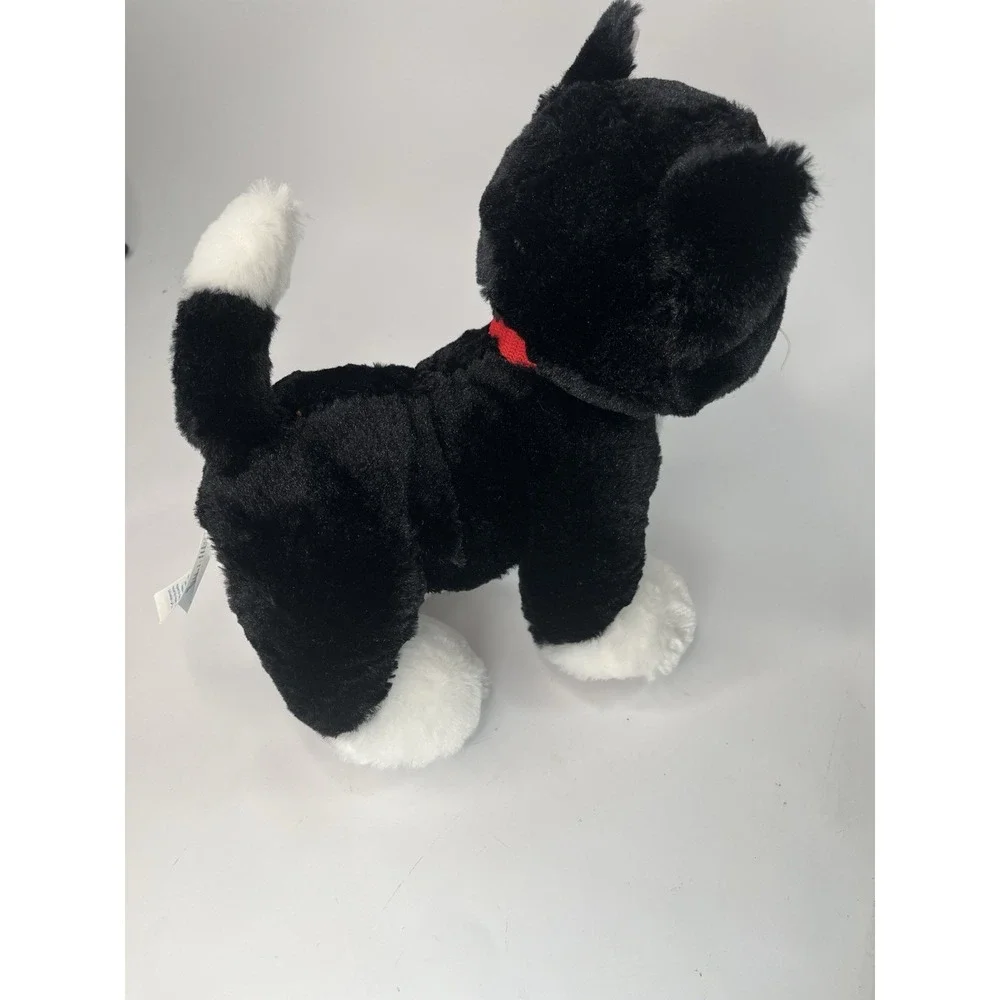 Build A Bear Promise Pets Tuxedo Cat Black Kitty Cat Green Eye Plush BAB